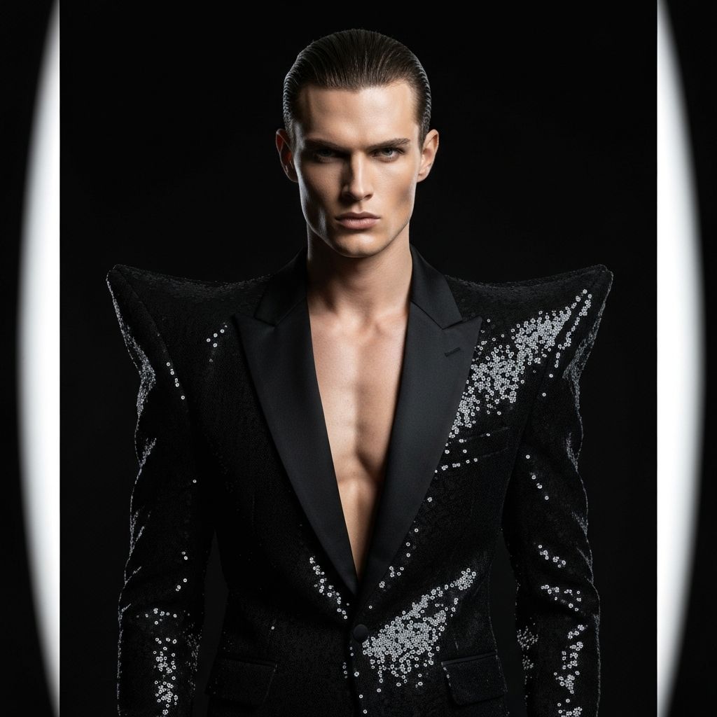 Met Gala "Noir Sculptural" Jacket